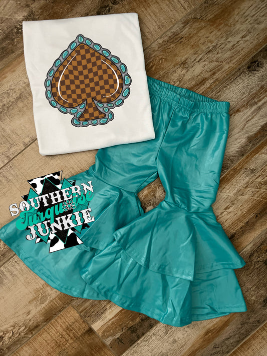 TEAL DOUBLE COWGIRL BELLS