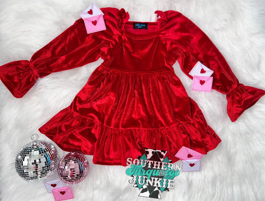 CUPID RED VELVET DRESS