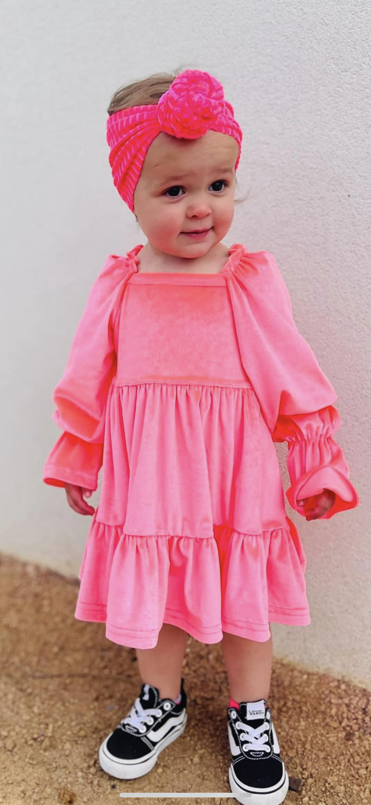 SWEETHEART PINK VELVET DRESS