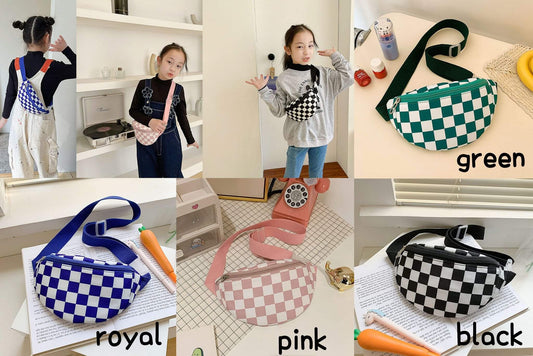 CHECKERED BUM BAG